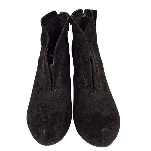 G by Guess Tarrah-SS Black Multi Fabric Faux Suede Booties Lace Up Design Sz 9 - Picture 4 of 7